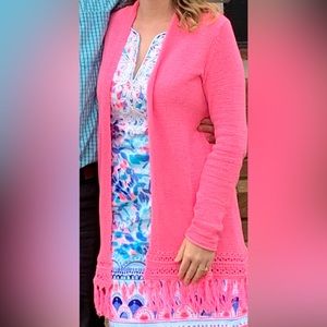 Lilly Pulitzer Small Pink Tatum Cardigan